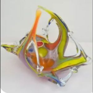 Lavorazione Arte Murano *Candy Dish *Glass Basket